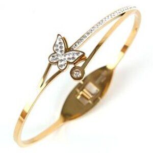 STAINLESS STEEL BUTTERFLY BANGLE